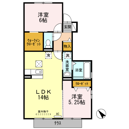 クレール今泉 Bの間取り