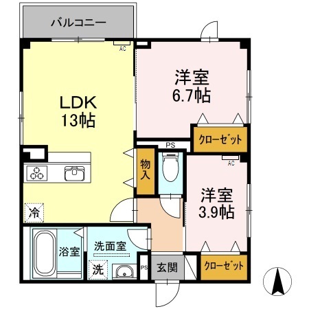 ヴェルム東別院の間取り