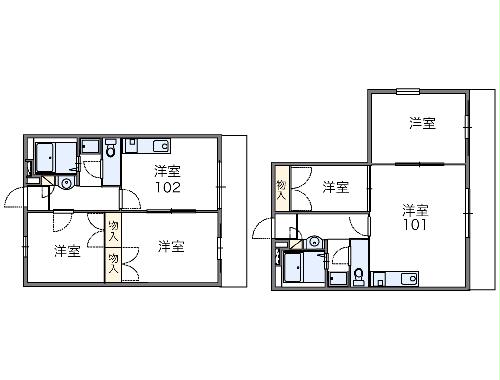 レオパレスぽてとⅡの間取り