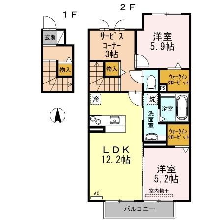 フロール朝日の間取り