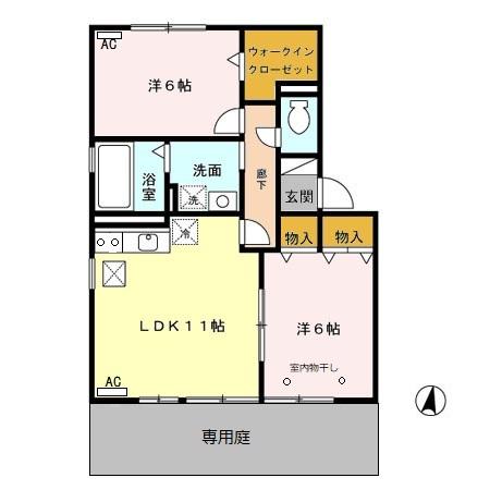 メロニス Bの間取り