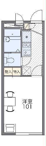 レオパレスポスト サイドの間取り