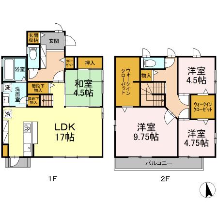大岡戸建の間取り