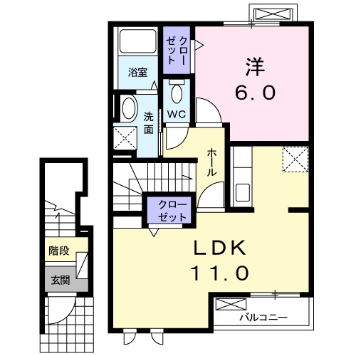 カーサ・モデルノEの間取り