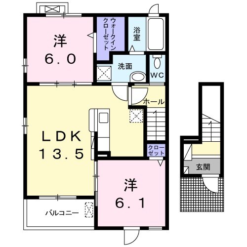 エアリーさくら Bの間取り