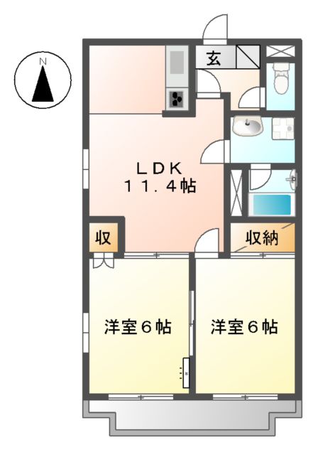 アメニティプレイスの間取り