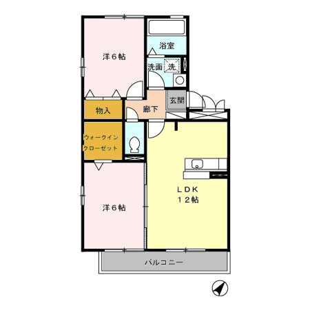 セジュールＭ　Ｂの間取り