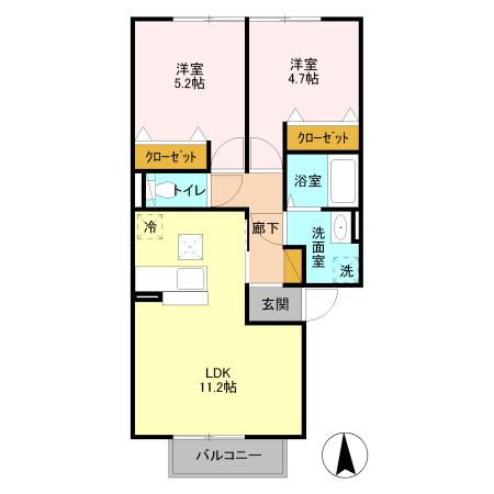 グラマードマレ Bの間取り