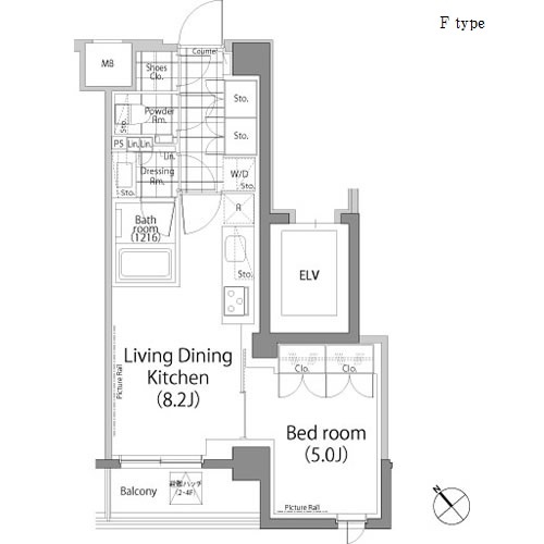 パークハビオ中目黒の間取り