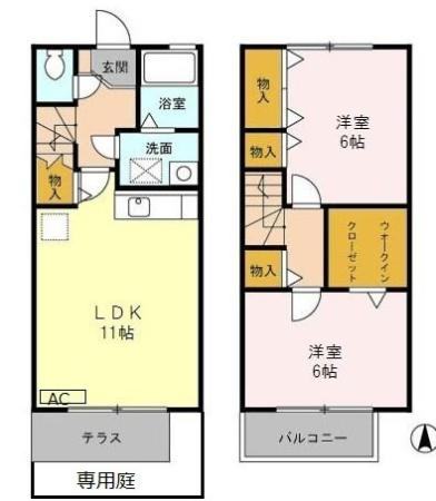 プランタニエール ⅡⅢの間取り