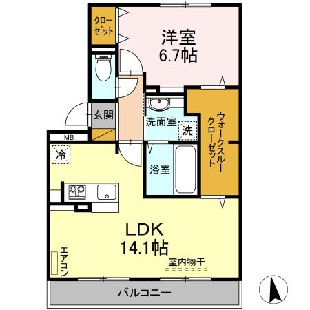 AIRY HILLS(エアリー ヒルズ) B棟の間取り