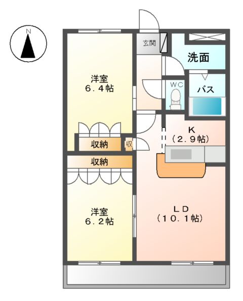 サンタモニカ・長良の間取り