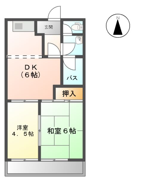 サンハイツNAWA A・Bの間取り