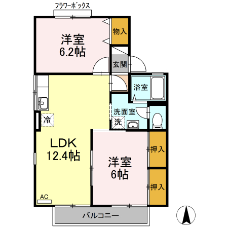 グランシャリオ II棟の間取り