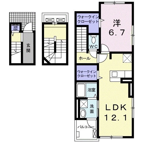 カーサ アマブレ Ⅰの間取り