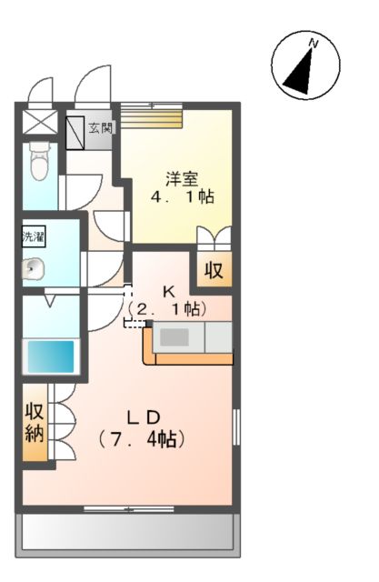 グランディール高坂の間取り