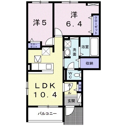 スズラン Cの間取り
