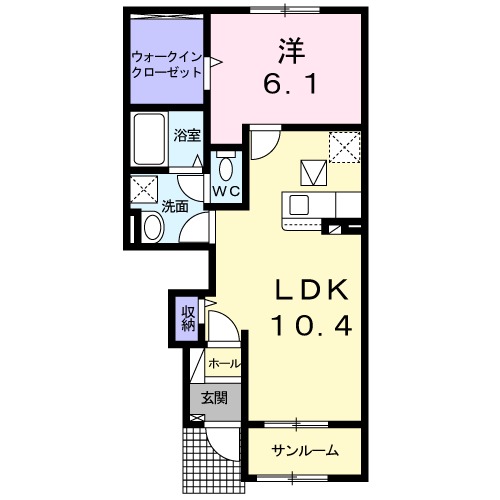プルメリアⅡの間取り