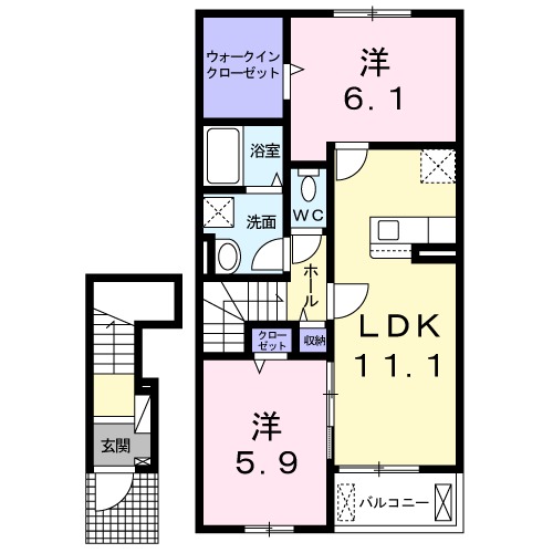 プルメリアⅡの間取り