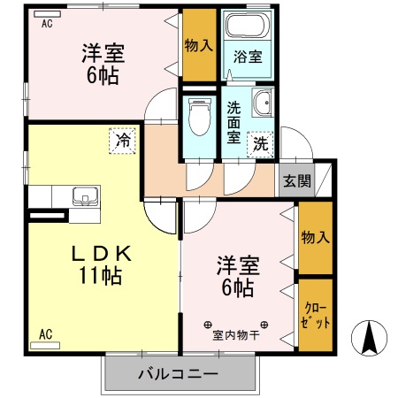 ルミエールヒロ Bの間取り