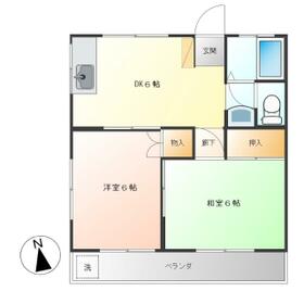 コーポ梅・201号室の間取り