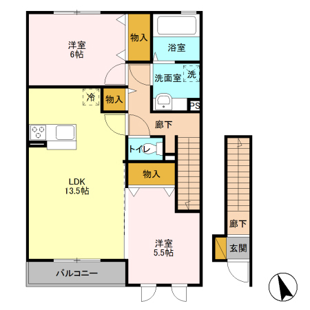セントラル住吉 Bの間取り