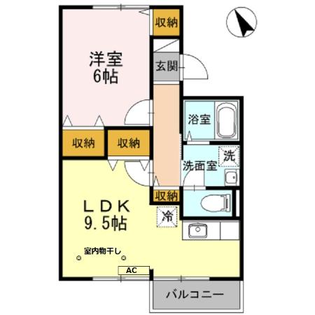 ハイツジュネス・205号室の間取り