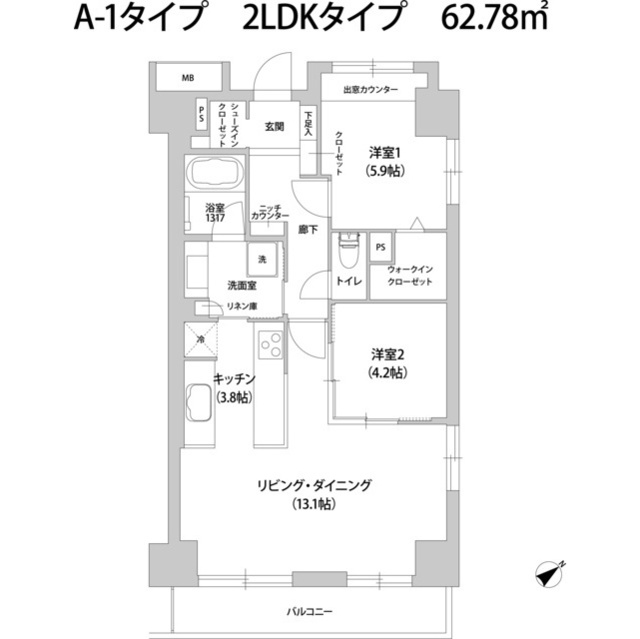 アウルコート南池袋の間取り