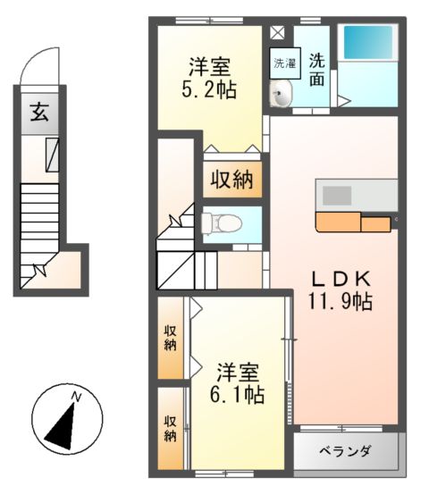 un jour C(アンジュールシー)の間取り