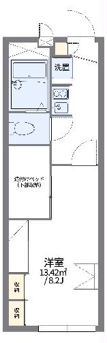レオパレスメゾン かきつばたの間取り