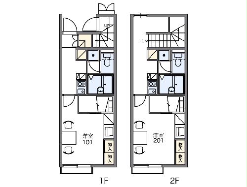 レオパレスミニョンヌの間取り