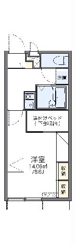 レオパレスグリーンハートの間取り