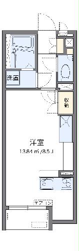 レオネクストリバーサイドの間取り