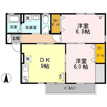 セジュール申子の間取り