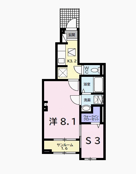 ヴィラヴェント・S.Hの間取り