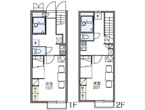 レオパレスひまわりの間取り