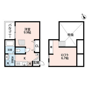 Chaleur上小田井(シャルールカミオタイ)の間取り