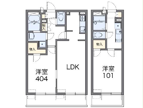 レオパレスベルファムの間取り