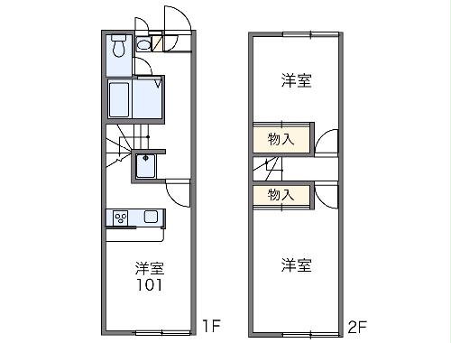 レオパレスたたらの間取り