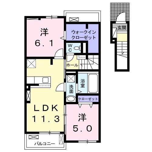 エルディム岡田の間取り