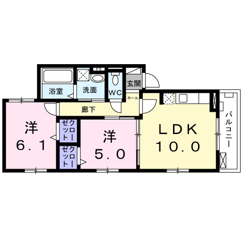 コージーコート(林寺)の間取り