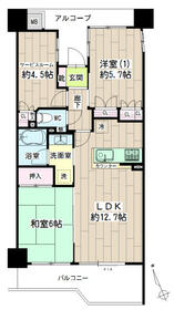 ナイスシティアリーナ武蔵小杉ブライトコートの間取り