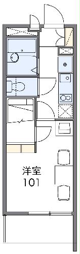 レオパレスシャンテ三国本町Ⅱの間取り