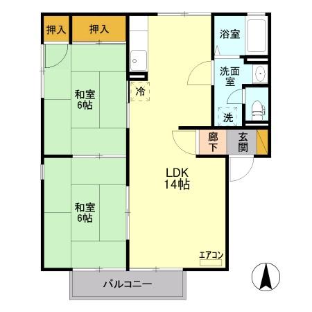 ヴィラ・エスポワール Aの間取り