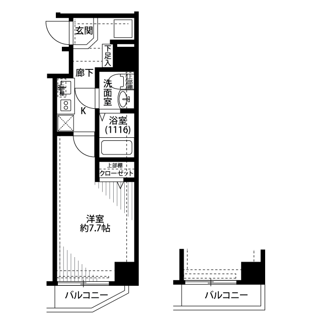 プレール・ドゥーク住吉Ⅱの間取り