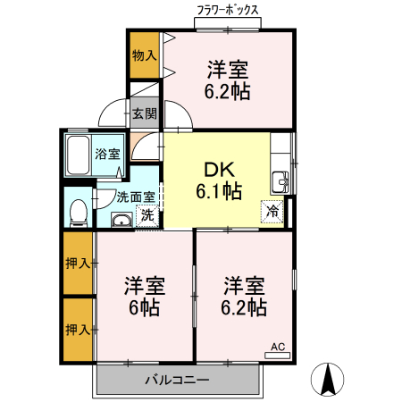 グランシャリオ II棟の間取り