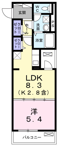 ブルーローズ・02010号室の間取り