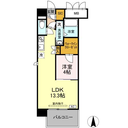グランドソレイユ名駅の間取り
