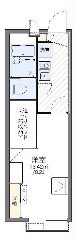 レオパレスクレストタウンBの間取り