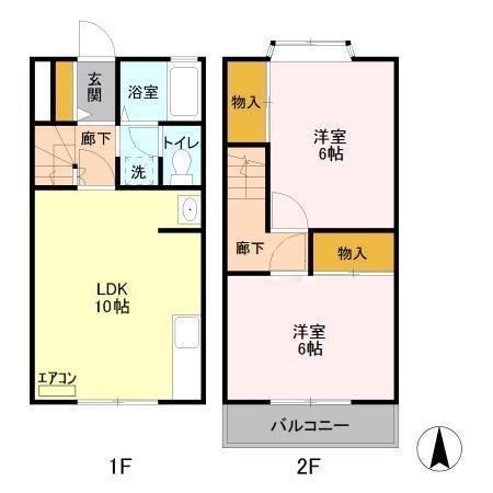 メゾン・ヒロ C/Dの間取り